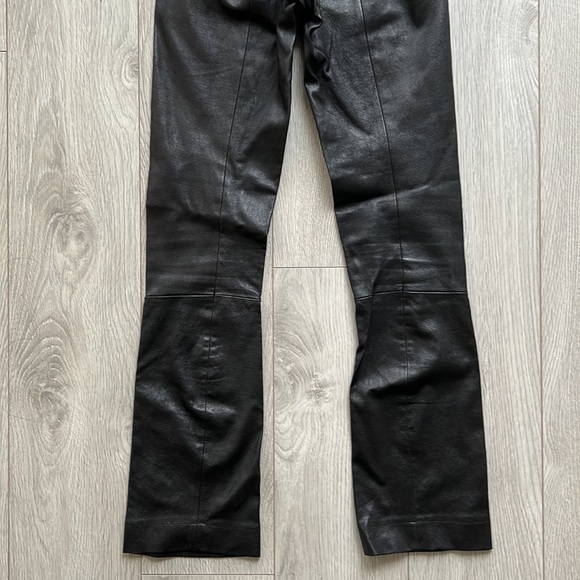 The Row 100% Real Lamb Black Leather Skinny Pants Pristine Shape - Picture 8 of 8